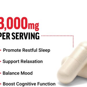 Force Factor Glycine to Promote Relaxation and Restful Sleep Support Cognitive Mood Balance, and Nerve Health, 100 Vegetable Capsules