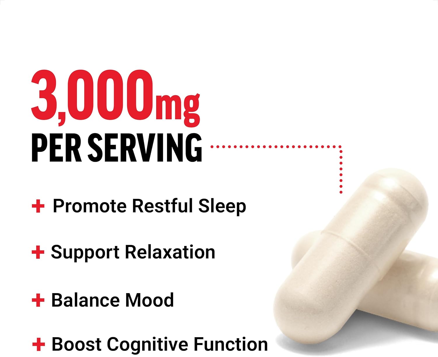 Force Factor Glycine to Promote Relaxation and Restful Sleep Support Cognitive Mood Balance, and Nerve Health, 100 Vegetable Capsules - Görsel 2
