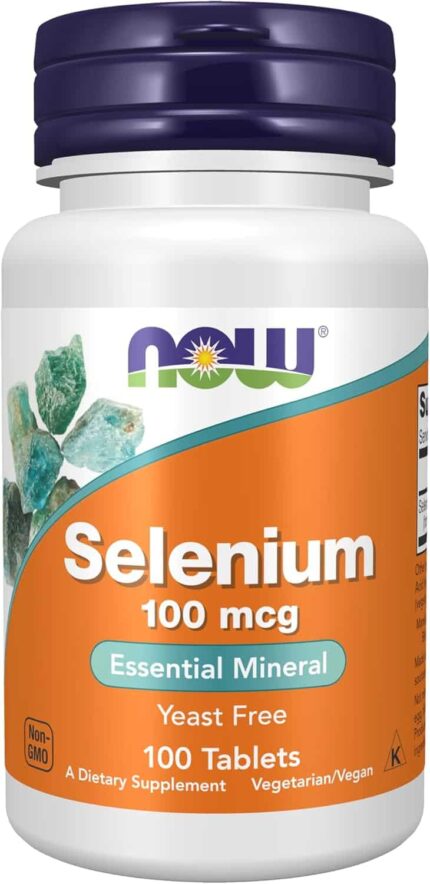 NOW Selenium(Selenyum) (L-Selenomethionine) 100 mcg, Essential Mineral*, 100 Tablets