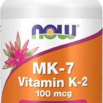 NOW Foods MK-7 Vitamin K-2 100 mcg Cardiovascular Support Supports Bone Health 60 Veg