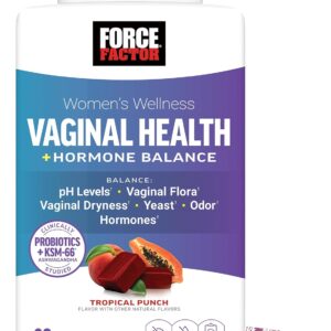 Force Factor Vaginal Health Probiotic Women's Health KSM66 Ashwagandha inositol Hormone Balance 60 Soft Chews
