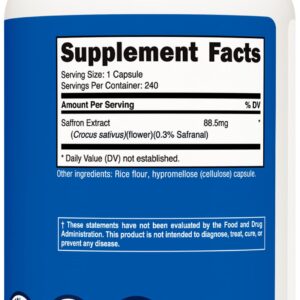 Nutricost Saffron (Safran) antioksidan 88.5 mg 240 capsules (Positive moods)