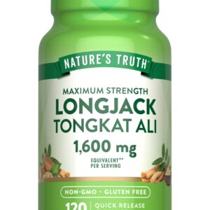 Natures Truth Longjack Tongkat Ali 1600 mg 120 20:1 Extract Quick Release Caps
