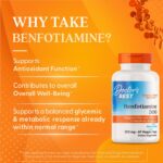 Doctor's Best Benfotiamine 300 with BenfoPure, Helps Maintain Healthy Glucose Metabolism 300 mg, 60 Veggie Caps - Görsel 4