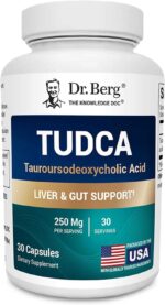 Dr. Berg TUDCA Tauroursodeoxycholic Acid Liver Health Bile Flow Gallbladder Digestive Health 30 Caps