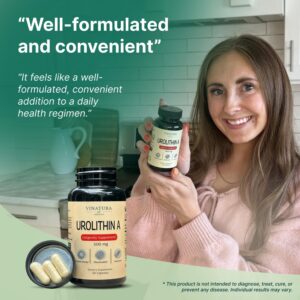 VINATURA Urolithin A 500mg Urolithin A+ Antioxidants Anti-Aging & Mitochondrial Support 30 Caps
