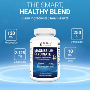 Dr. Berg Maximum Strength 4-in-1 Chelated Magnesium Glycinate D3, B6 & Zinc 150 Caps - Görsel 3