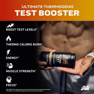 MuscleTech Thermogenic Testosterone Booster for Men AlphaTest Thermo Tribulus Terrestris 90 Caps - Görsel 2