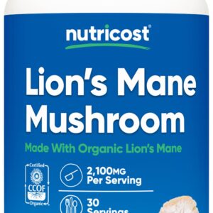 Nutricost Lion's Mane Mushroom Aslan yelesi mantarı 2100 mg 90 Caps