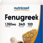 Nutricost Fenugreek Çemen tozu Seed 1350mg 240 Capsules - Gluten Free, Non-GMO