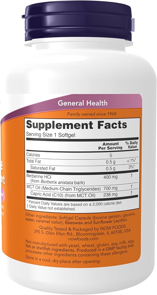 NOW Foods, Berberine Glucose Support, 90 Softgels - Görsel 2