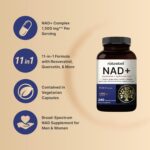 NatureBell NAD+ 11-in-1 Complex 1,500 mg NMN Alternative Resveratrol CoQ10 Hyaluronic Acid, Fisetin 240 Veggie Caps - Görsel 2