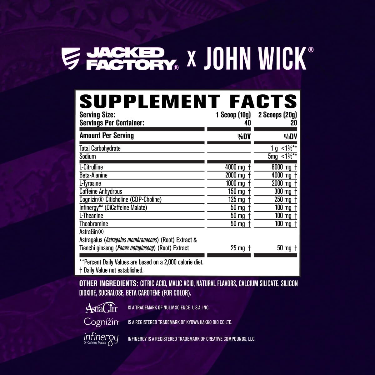 Jacked Factory X John Wick - Wick Mode PreWorkout 40 Servings - Görsel 4