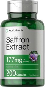 Horbaach Saffron Extract 177mg per serving 200 Capsules