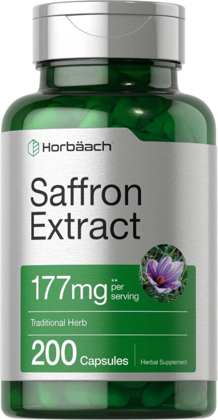 Horbaach Saffron Extract 177mg per serving 200 Capsules