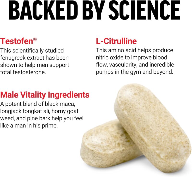 Force Factor Test X180 Alpha v2 L-Citrulline Black Maca Horny Goat Longjack Tongkat Ali - 120 Tablet - Görsel 3