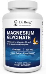 Dr. Berg Maximum Strength 4-in-1 Chelated Magnesium Glycinate D3, B6 & Zinc 90 Caps