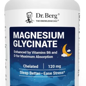 Dr. Berg Maximum Strength 4-in-1 Chelated Magnesium Glycinate D3, B6 & Zinc 90 Caps