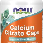 NOW Foods Calcium(Kalsiyum) Citrate Vitamin D2, Magnesium, Zinc, Copper, and Manganese 120 Veg Caps