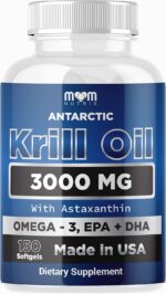 Dr. JOEL'S MOM NUTRIX Antarctic Krill Oil EPA DHA Astaxanthin & Phospholipid 150 Softgels