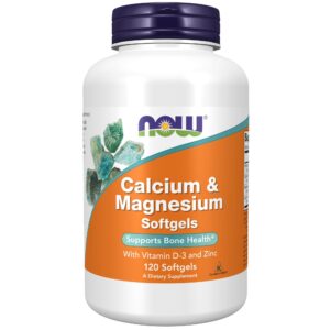 NOW Foods, Calcium (Kalsiyum) & Magnesium(Magnezyum) with Vitamin D3 and Zinc 120 Softgels