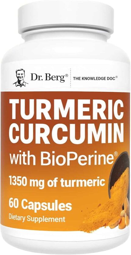 Dr. Berg Turmeric with Curcumin Black Pepper BioPerine 1350 mg 60 Caps