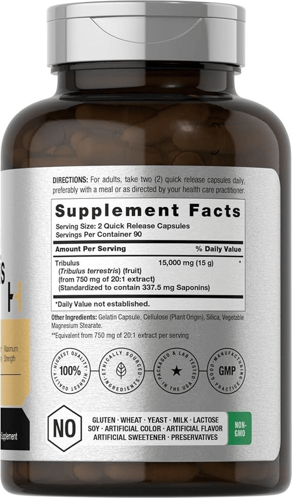 Horbäach Tribulus Terrestris 15000mg per serving | 180 Caps - Görsel 3