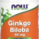 NOW Foods Ginkgo Biloba Supports Brain Health 60 mg 120 Veg Caps