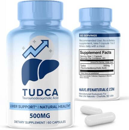 Maxlife Naturals Tudca Liver Tauroursodeoxycholic Acid Bile Salts Gallbladder Support Digestive Balance 60 Caps