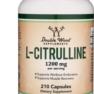 Double Wood L Citrulline 1200mg L-Arginine Nitric Oxide Booster Muscle Recovery  to Improve Muscle