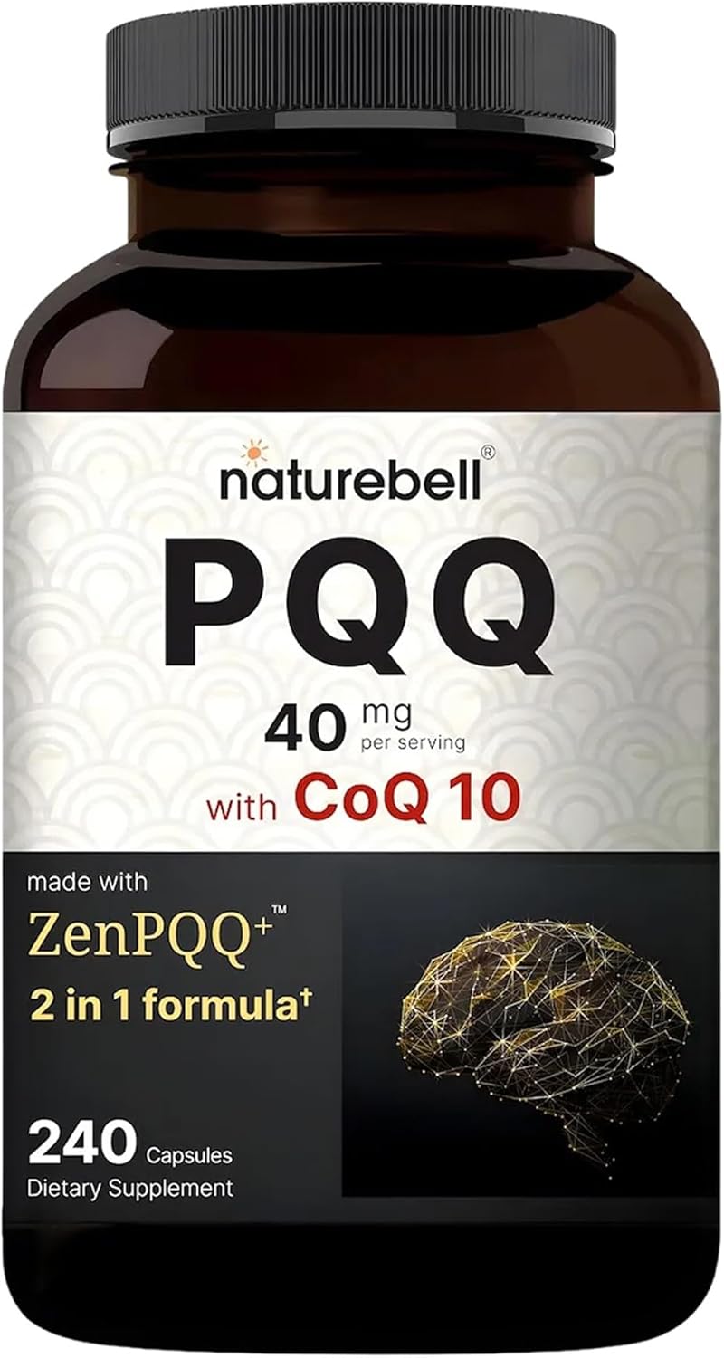 NatureBell PQQ with CoQ10 Coenzyme Brain Support 240 Caps