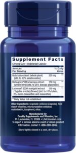 Life Extension Quick Brain Nootropic Lutein zeaxanthin gotu kola bacopa 30 Veg Caps - Görsel 2
