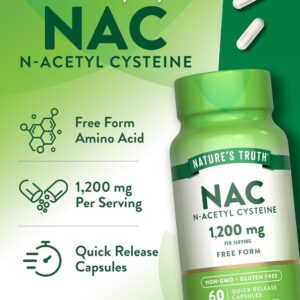 Nature's Truth NAC Acetyl Cysteine 1200mg 60 Caps