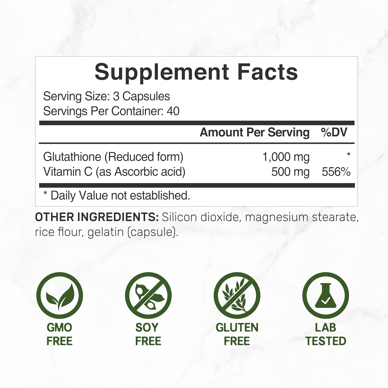 Deal Supplement Glutathione(Glutatyon) 1,000mg Per Serving - Görsel 4