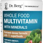 Dr. Berg Whole Food Multivitamin with Minerals Trace Mineral Benfotiamine Folate Alpha lipoic Acid 60 Caps