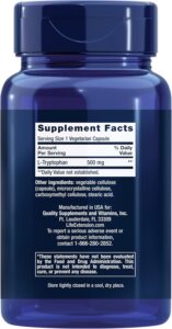 Life Extension L-Tryptophan 500 mg Serotonin Levels Sleep Mood, Stress Response 90 Vege Caps - Görsel 2