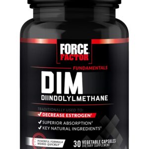 Force Factor, Fundamentals DIM+Selenium Diindolylmethane Estrogen in Men 30 Vegetable Capsules