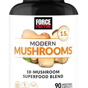 Force Factor Modern Mushrooms Lions Mane Turkey Tail Immunity Cognitive Digestion 90 Vege