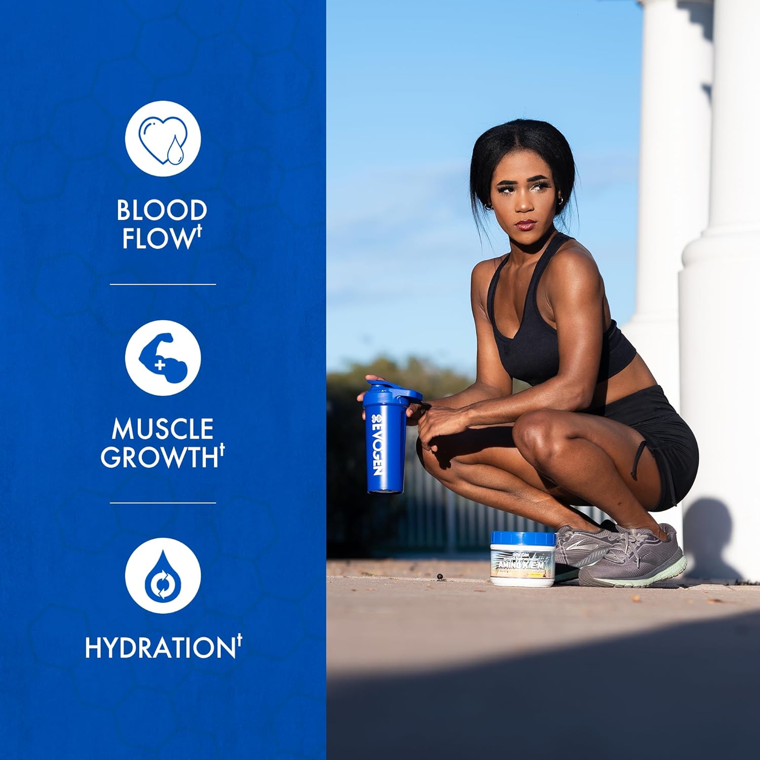 Evogen Amino K.E.M EAA & BCAA Powder Pump Amino Acids Muscle Growth Hydration 468 gr - Görsel 3