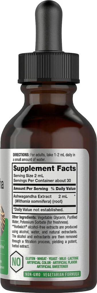 Horbaach Ashwagandha Root | 2oz Liquid 59 ml - Görsel 3