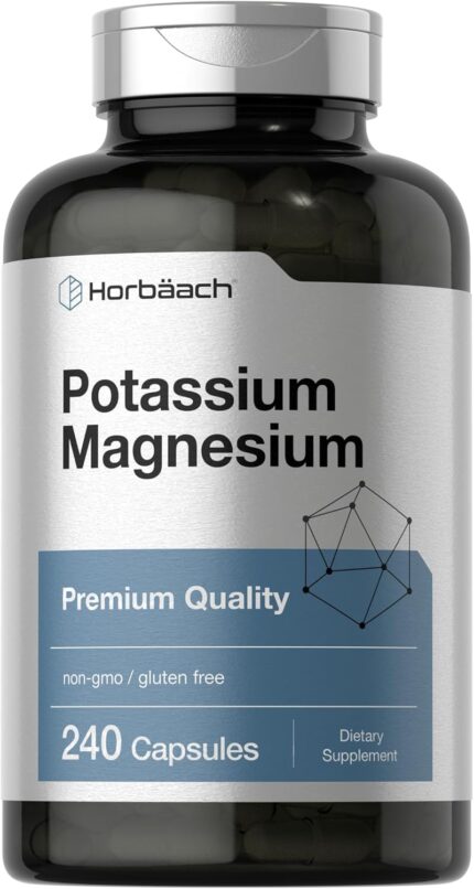 Horbäach Potassium Magnesium Premium Quality Non-GMO & Gluten Free 240 Caps