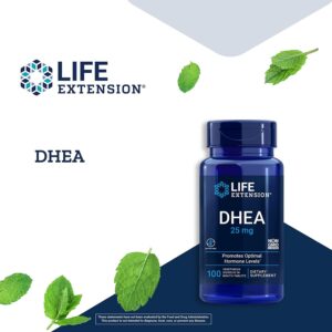 Life Extension, Dhea 25 mg 100 dissolve-in-mouth tablets (Vejetaryen Ağızda Çözünen Tablet)