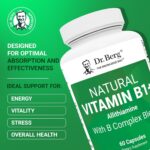Dr. Berg Natural Vitamin B1 B6 B12 Complex Allithiamine Vitamin B1 Thiamin, Niacin, Folate, Magnesium & More - 60 Caps - Görsel 2