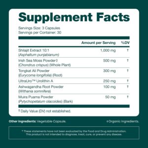 Etta Vita Urolithin-A Complex Shilajit Irish Sea Moss Tongkat Ali Ashwagandha 90 Caps - Görsel 4
