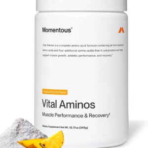 Momentous Vital Aminos Powder BCAA & EAA NSF Certified for Sport - GMO- & Gluten-Free - 30 Servings