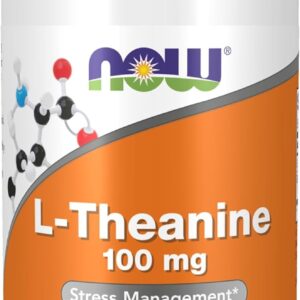 NOW Foods Supplements, L-Theanine 100 mg with Decaf Green Tea, Stress Management*, 90 Veg Capsules