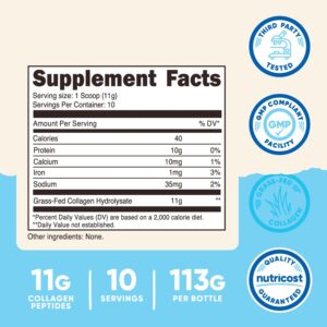 Nutricost Grass-Fed Collagen(Kolajen) Powder 4 oz (Unflavored) - Gluten Free and Non-GMO - Görsel 2