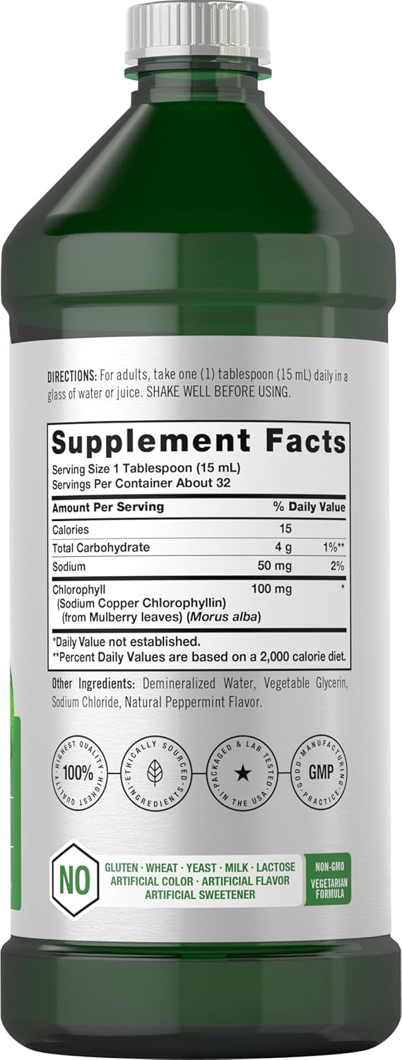 Horbaach Chlorophyll 100mg 32oz Liquid 473 ml - Görsel 3