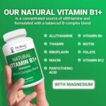 Dr. Berg Natural Vitamin B1 B6 B12 Complex Allithiamine Vitamin B1 Thiamin, Niacin, Folate, Magnesium & More - 60 Caps - Görsel 4