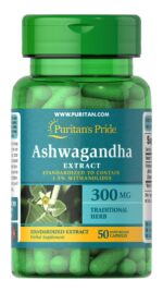 Puritan’s Pride Ashwagandha Standardized Extract 300 mg 50 Caps